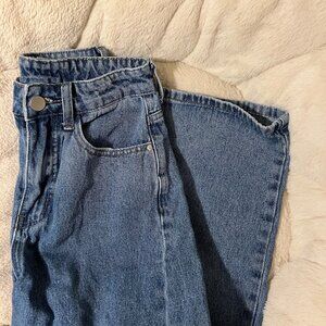 Dazy Straight/Wide Leg Dark Wash Denim Jeans